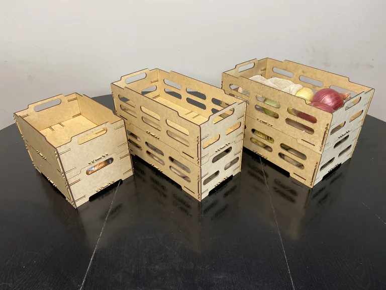 Conjunto de cajas organizadoras de madera